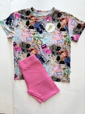 &me Bamboo Baby Co Taylor Swift Album Bamboo tee and biker short set 3T